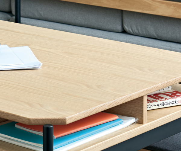弘益 ダイニングデスク グラム 幅140cm 木製 天然木 突板 引き出し