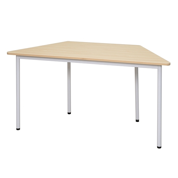 （法人限定） テーブル 幅136.4cm シンプルテーブル 台形 円卓式 組み合わせ オフィス 会議...