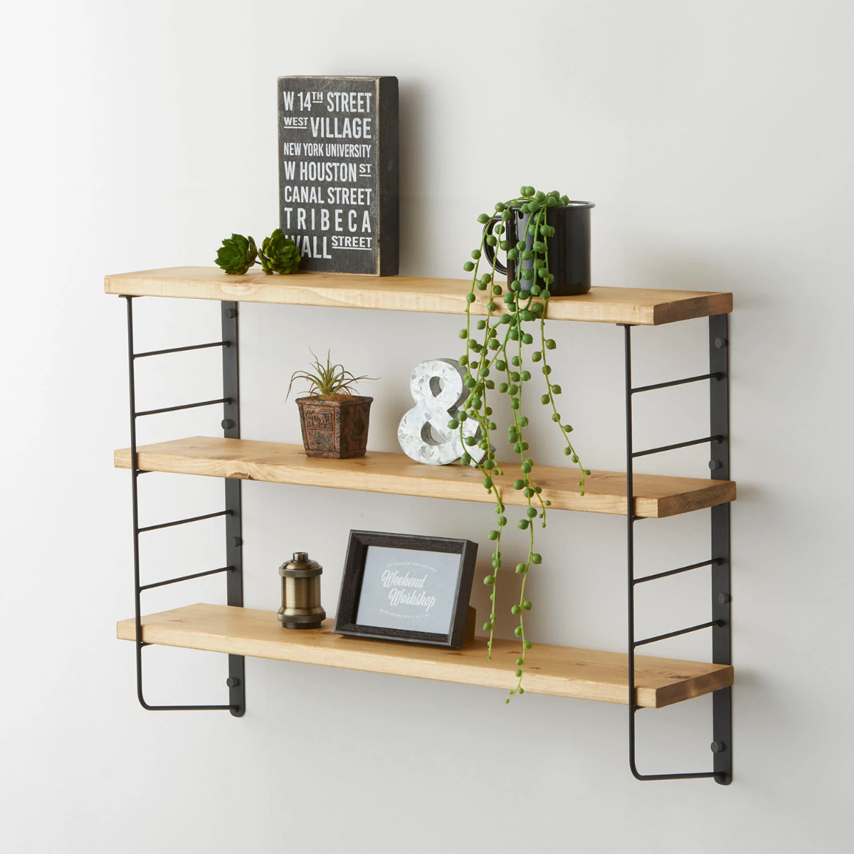 LABRICO 棚板 ラブリコ パイン集成材 白 茶 幅40×奥行10×高さ1.5cm