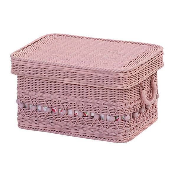 籐・ラタンのネイルピンク色のバスケット（※難アリ品） 612GUrhkrxL._UF350,350_QL50_.jpg