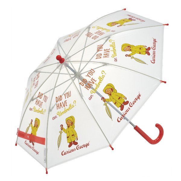 傘 キッズ 40cm おさるのジョージ 女の子 男の子 キャラクター （ 子供用 ビニール傘 かさ 小さい 小さめ ジョージ ）