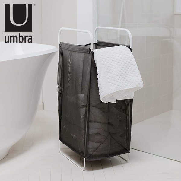 ランドリーバスケット umbra アンブラ シンチ ランドリーハンパー スリム 大容量 折りたたみ （ 洗濯 脱衣かご 洗濯物入れ 洗濯かご ）