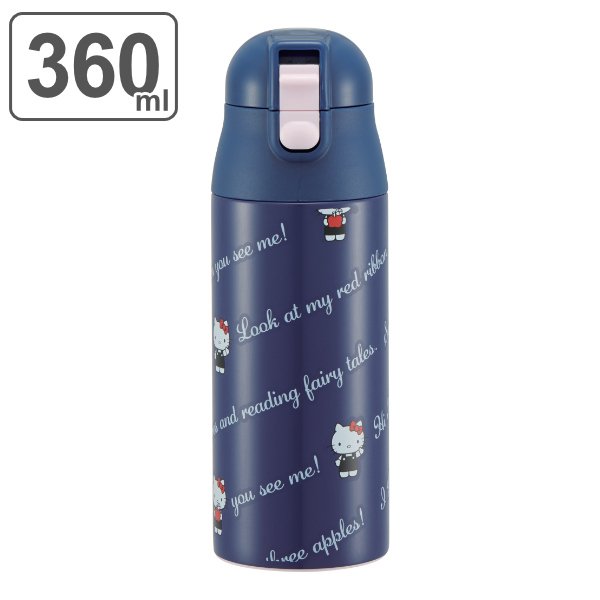 スケーター 水筒 ステンレス 直飲み 360ml 超軽量 ワンプッシュステン