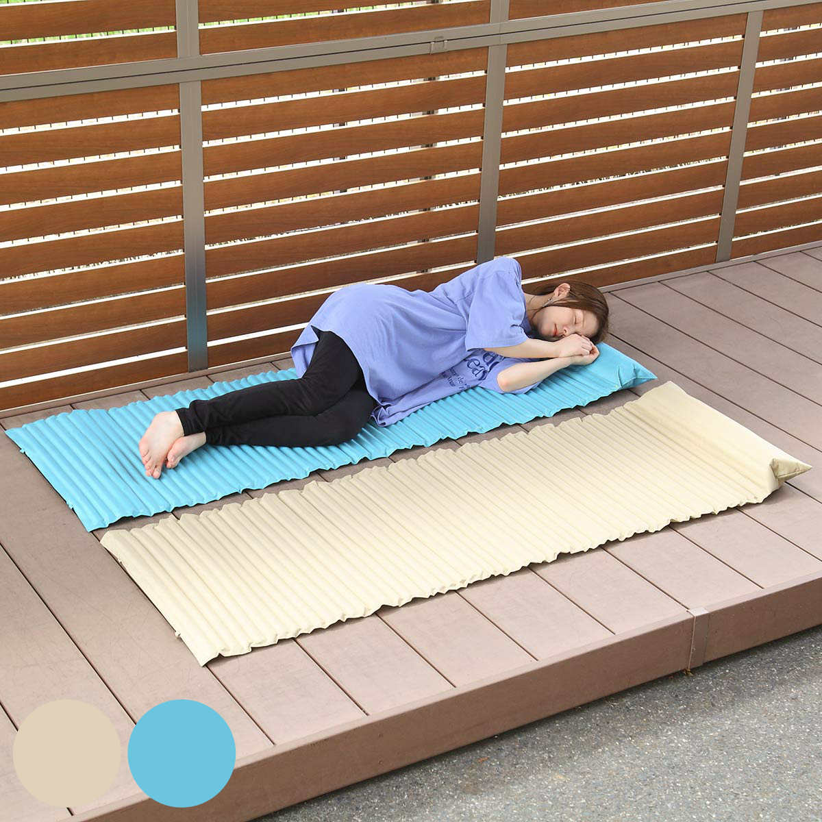 キャンプマット 60×176.5cm リラックスマット 枕付き （ レジャーマット シート マット 軽量 ）