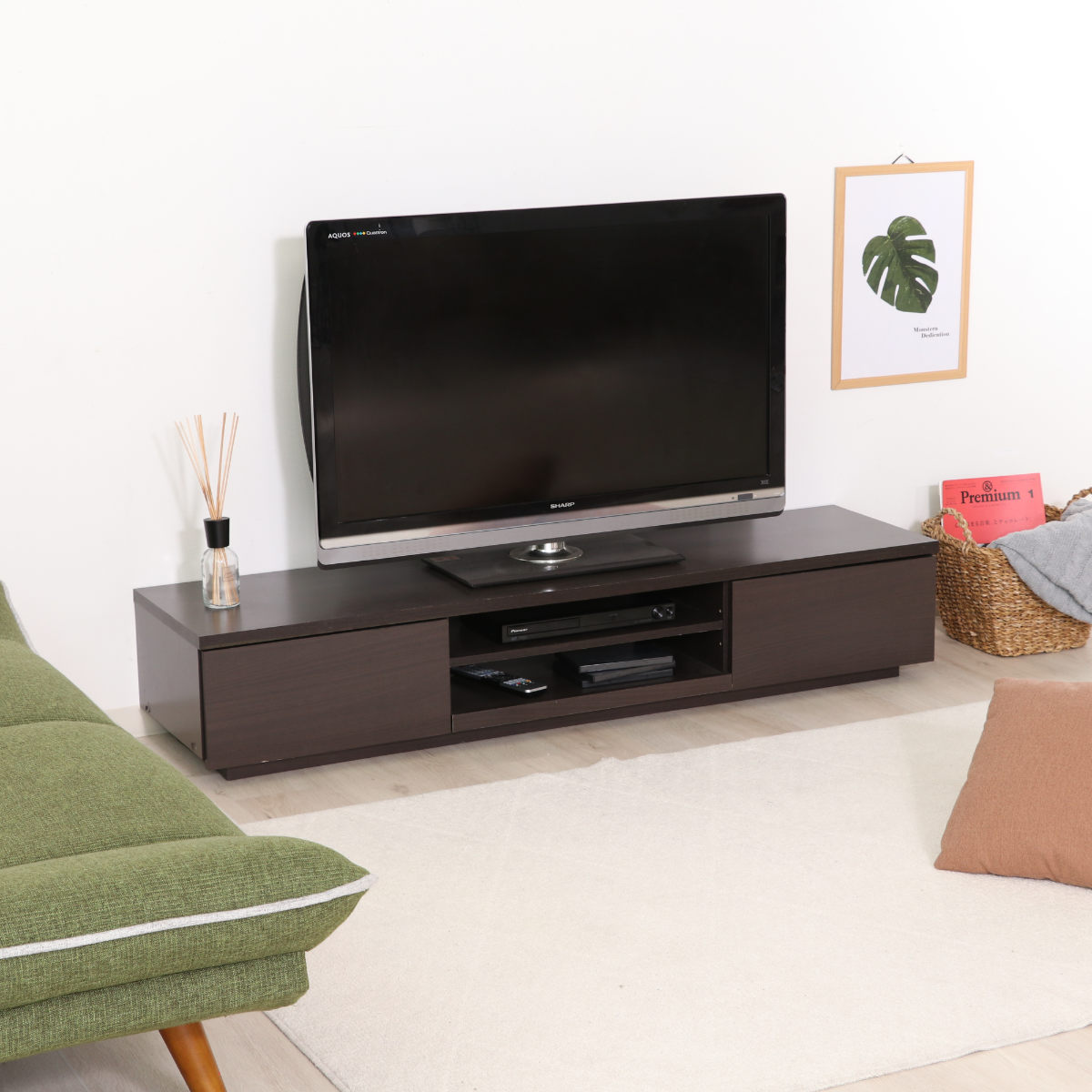 不二貿易（Fuji Boeki） テレビ台 幅150cm ローボード 引出しタイプ