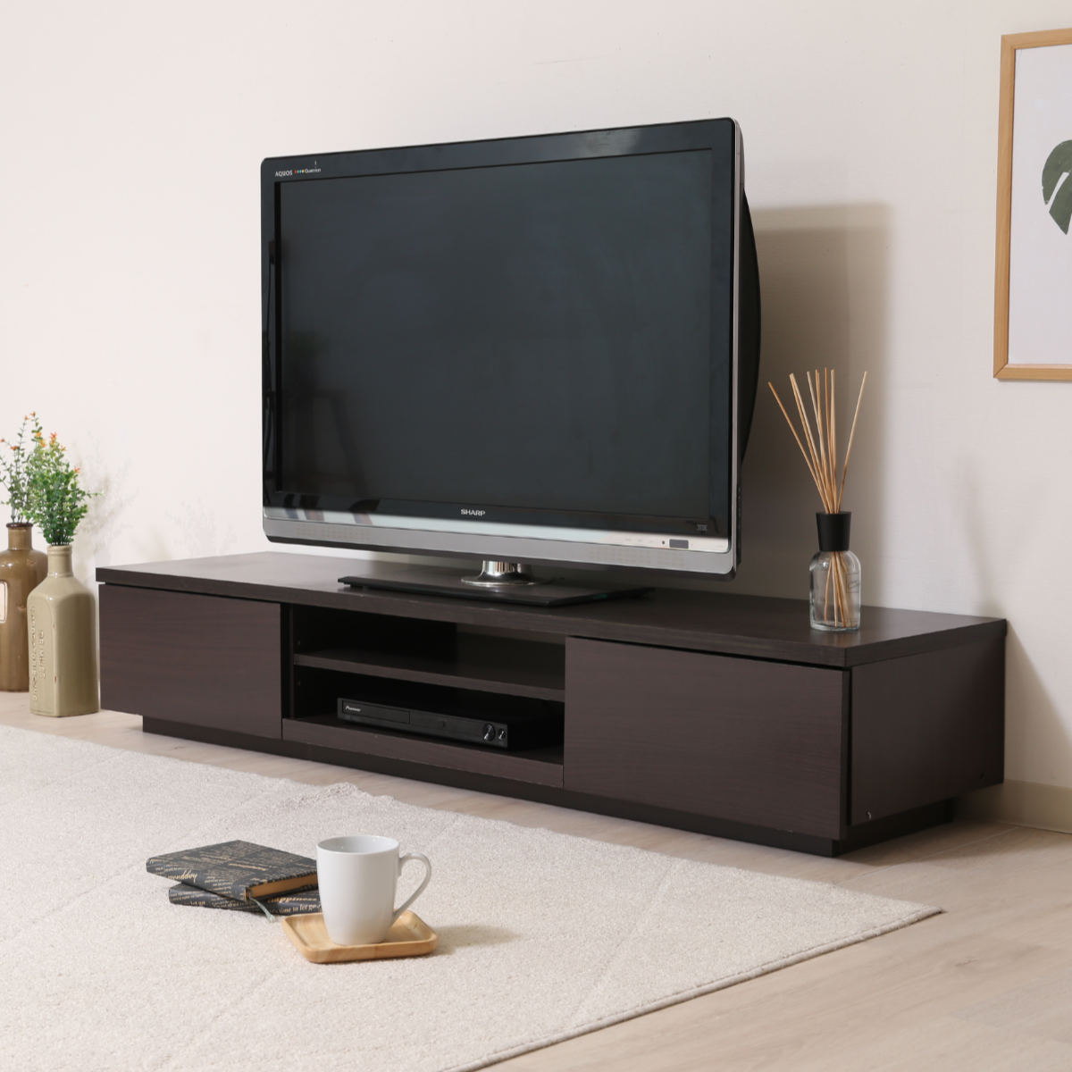 不二貿易（Fuji Boeki） テレビ台 幅150cm ローボード 引出しタイプ