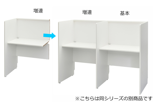（法人限定） デスク PCブースデスク2 基本 幅80cm コンセント付き 個別ブース オフィスデスク 個別塾 机 （ パネルデスク パソコン 学習 ブース 幅 80 ）_10