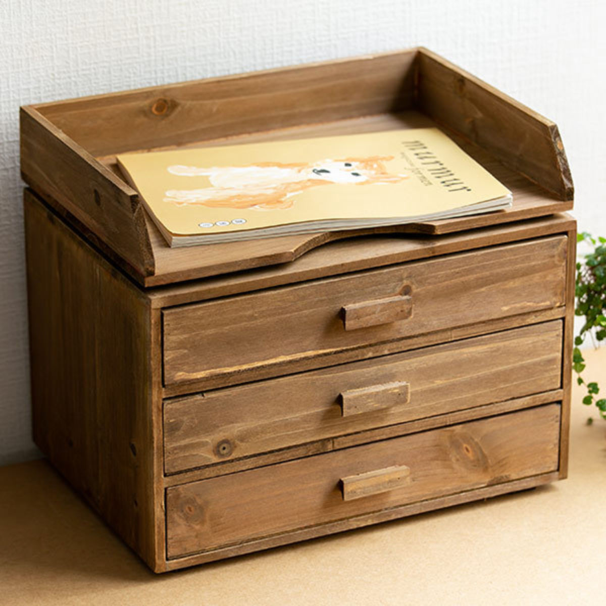 チェスト 3段 幅33×奥行24.5×高さ21cm L 小物収納 ドゥー 木製 収納