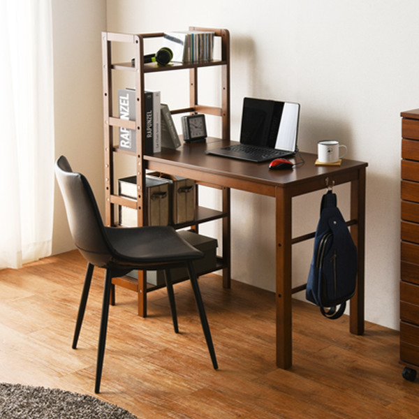 HAGiHARA（萩原） デスク 幅105cm ラック付き 棚付き 収納 ラック