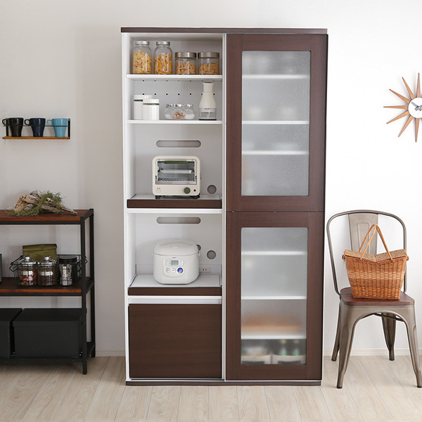 ホームテイスト（HOME taste） 食器棚 スライド扉 大容量収納 キッチン