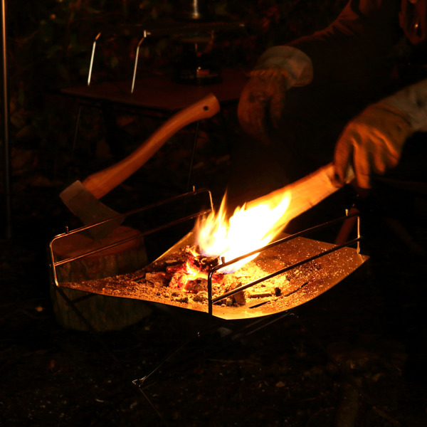 弘益 焚き火台 軽量 薄型 バーベキューコンロ 2Way フレイムピット