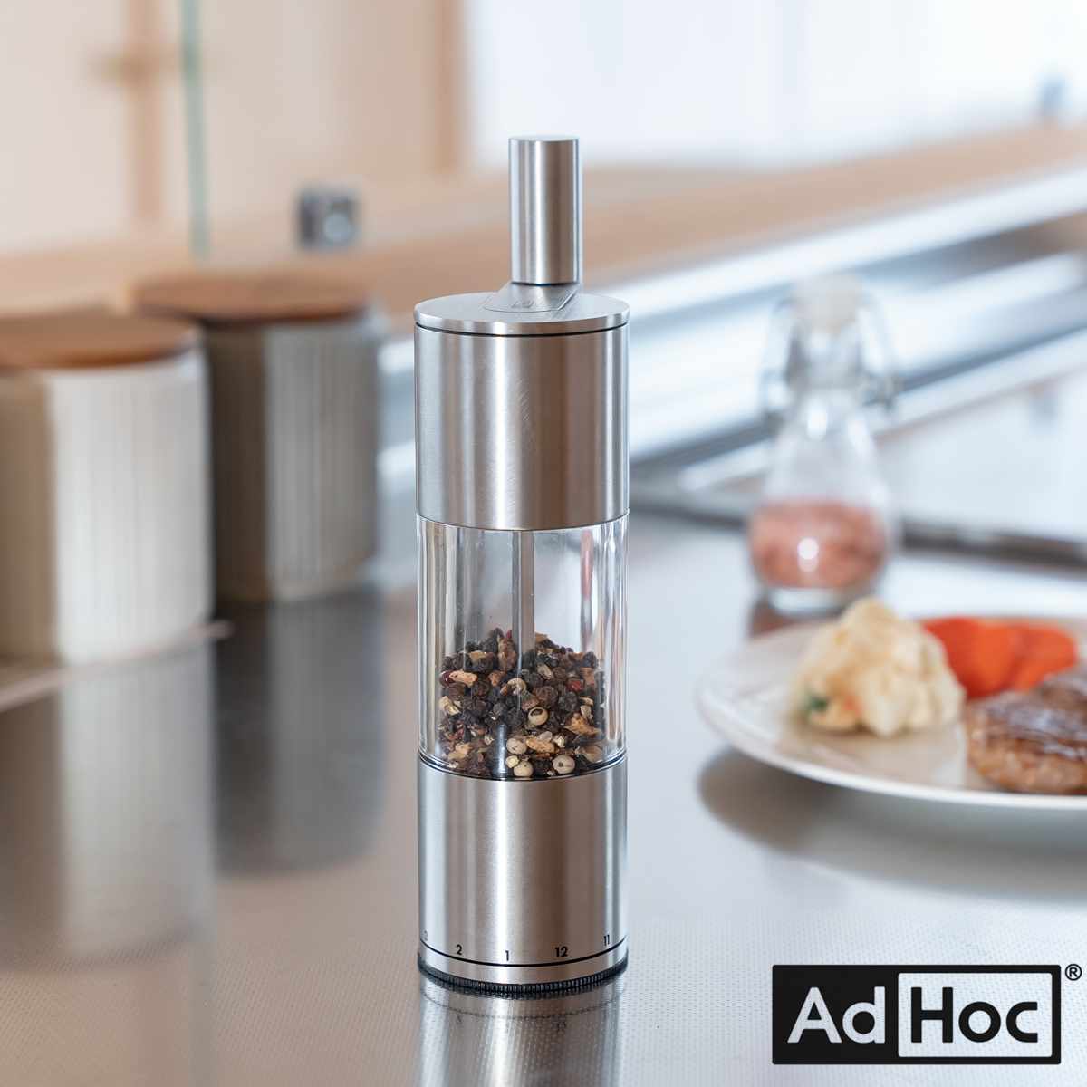 胡椒挽き　スパイスミル　ソルト&ペッパーミル AdHoc（アドホック） スパイスミル ソルト＆ペッパーミル SELECT AdHoc