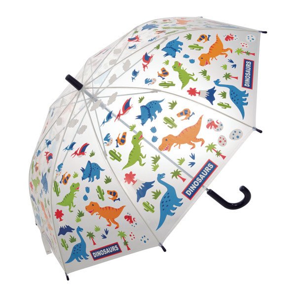 ビニール傘 子ども用 55cm ディノサウルス 子ども用ビニール傘 傘 （ かさ カサ アンブレラ 雨具 レイングッズ 長傘 恐竜 ）