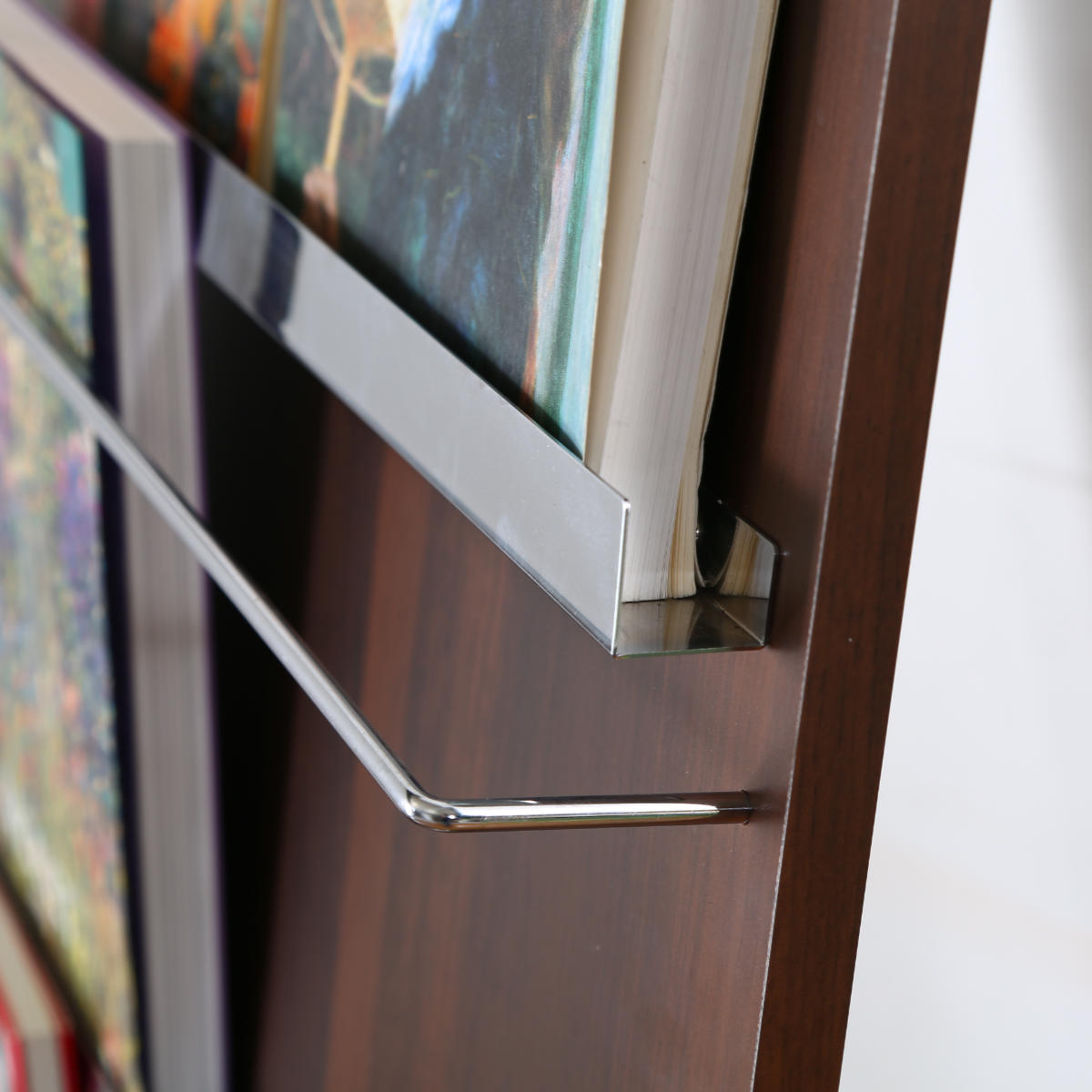 不二貿易（Fuji Boeki） マガジンラック 幅58cm 5段 ワイド 木目調