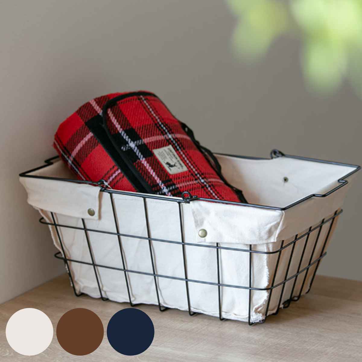 HABITER（アビテ） ワイヤーバスケット L 幅43×奥行30×高さ20cm