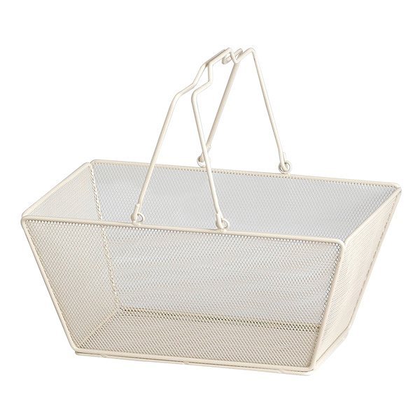 ワイヤーバスケット L 幅36×奥行25×高さ16.5cm メッシュ （ 収納