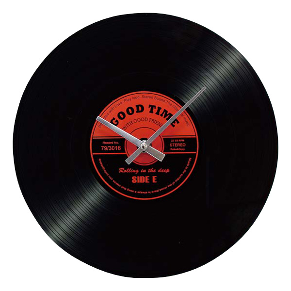 時計 LPレコード 置き時計 アナログ （ 置時計 インテリア レトロ