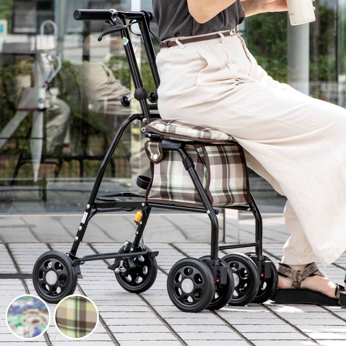 マキテック シルバーカー スリムムーヴ 軽量 コンパクト 座れる