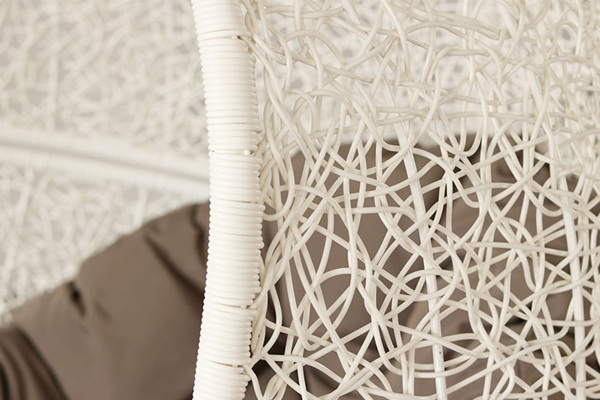 ハンギングチェア 1人用 アジアンリゾート風 クッション付 Breeze カゴ