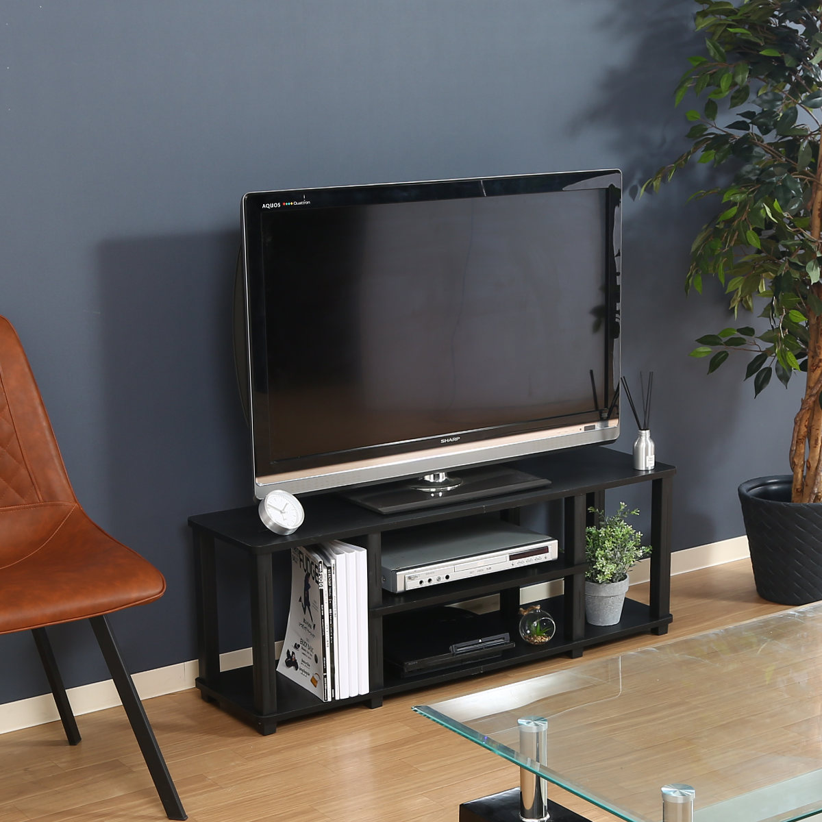 不二貿易（Fuji Boeki） テレビ台 幅111.5cm 工具不要 簡単組立