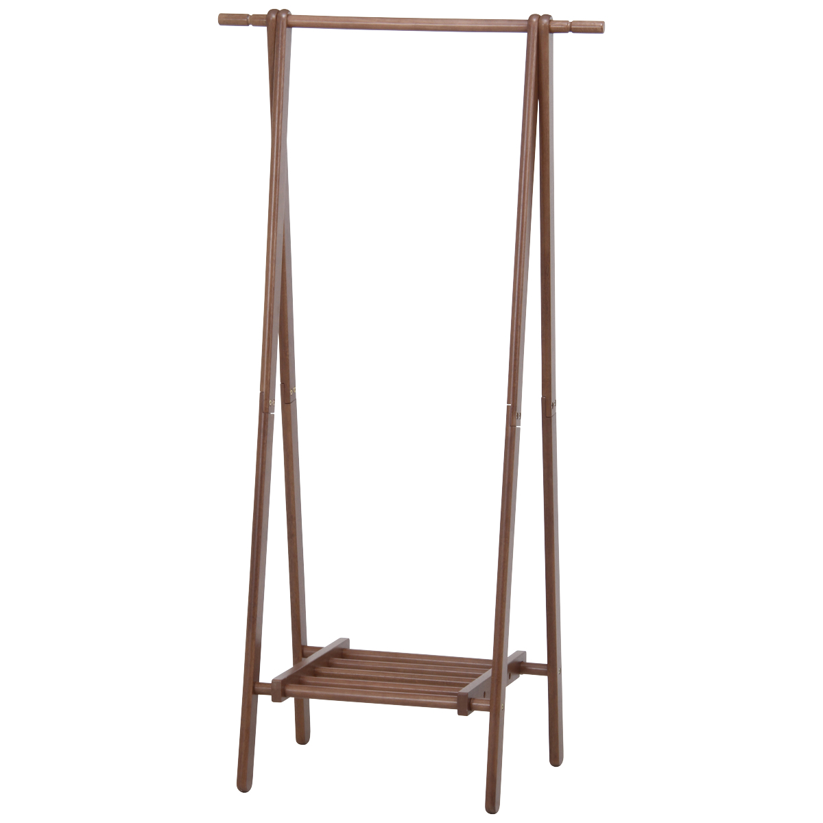 不二貿易（Fuji Boeki） ハンガーラック 幅75cm 折りたたみ式 天然木