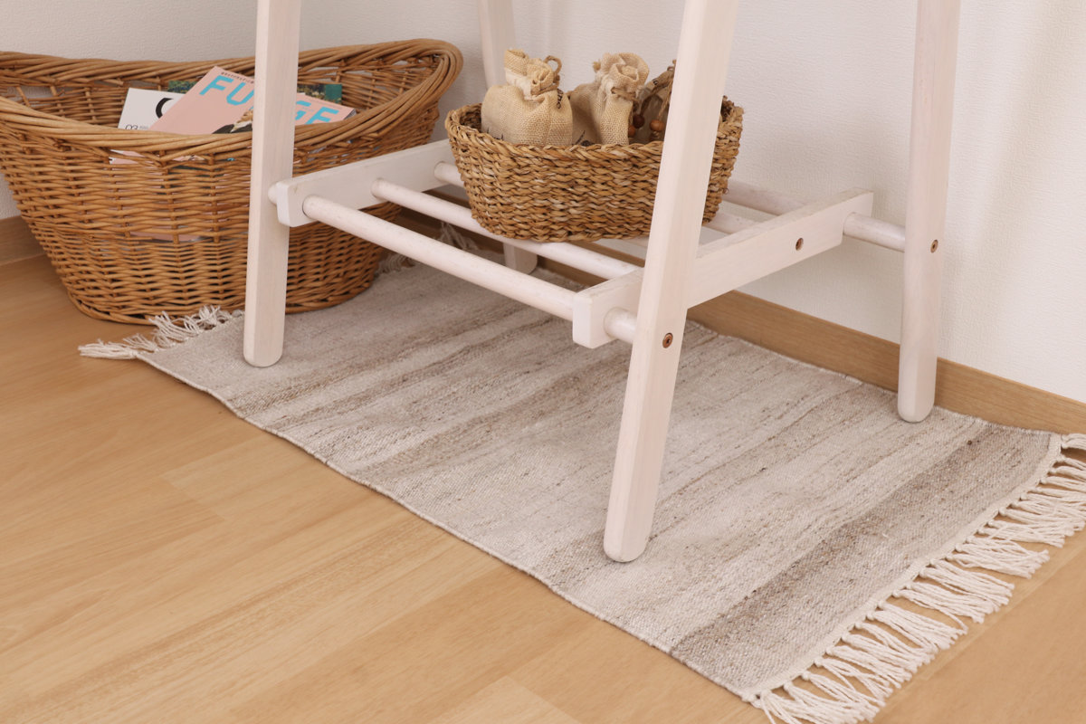 不二貿易（Fuji Boeki） ハンガーラック 幅75cm 折りたたみ式 天然木