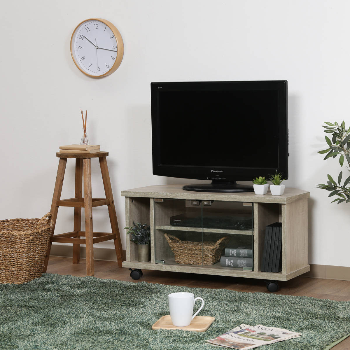 不二貿易（Fuji Boeki） テレビ台 幅78.5cm コーナー型 北欧風