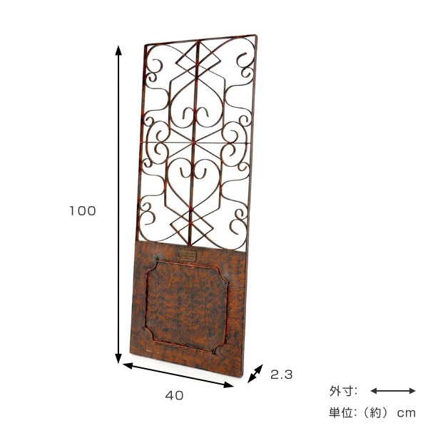 フェンス シャビーフラットバーゲート アイアンフェンス （ ガーデン