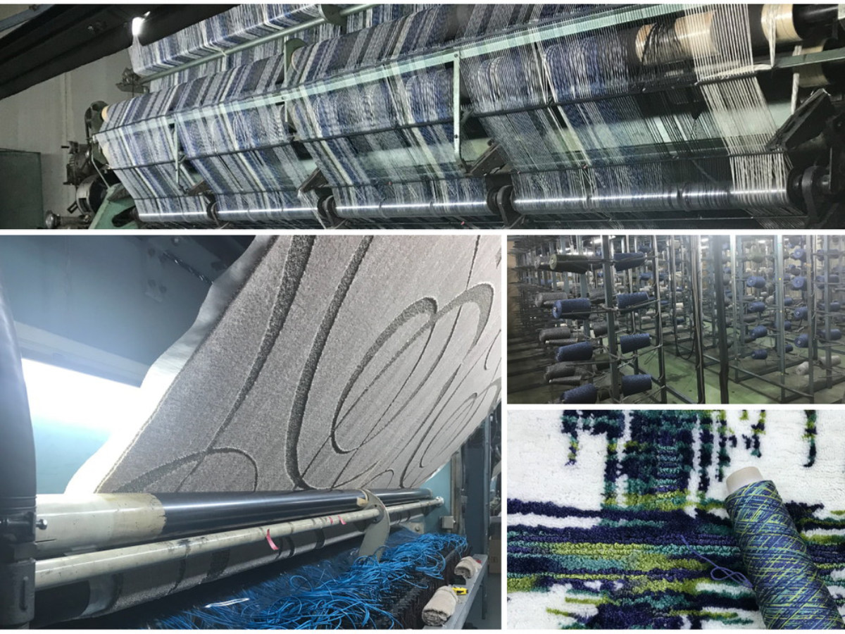 HAGiHARA（萩原） ラグ 185×185cm ラグマット 日本製 綿100％ 高機能