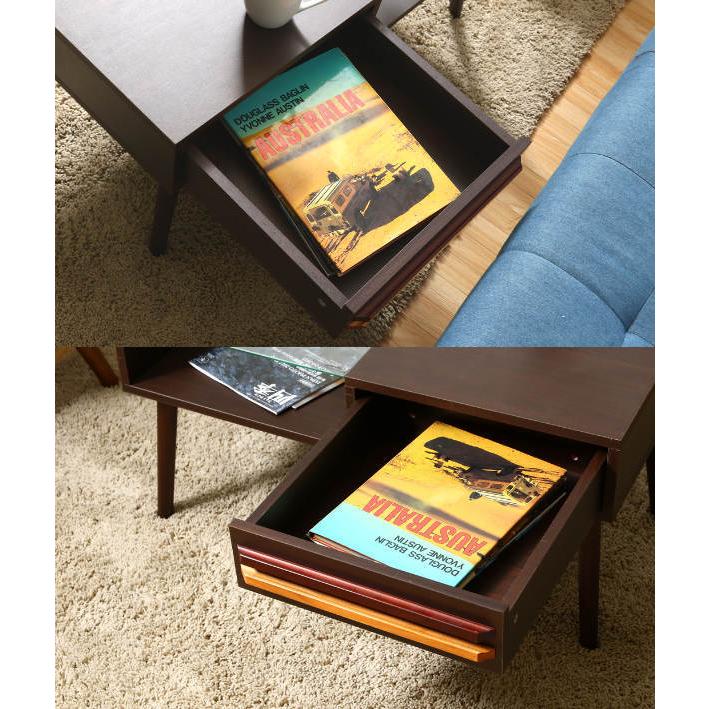 不二貿易（Fuji Boeki） センターテーブル 幅80cm ガラス 木製