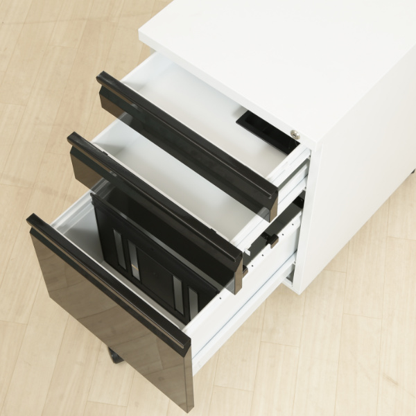 不二貿易（Fuji Boeki） デスクワゴン 高さ59.5cm デスク キャビネット