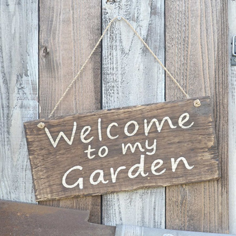 サインボード ウェルカムボード サインプレート Welcome to my garden 木製 （ アメリカン ガーデン レトロ アンティーク  デザイン ） :364123:お弁当グッズのカラフルボックス - 通販 - Yahoo!ショッピング