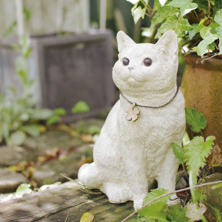 キシマ（KISHIMA） ガーデンオーナメント 置物 猫 アンティーク