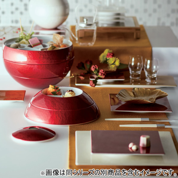 トレー 35cm 長角トレー プレート M.STYLE 漆 URUSHI 皿 食器 和食器 磁器 美濃焼 日本製 （ 食洗機対応 長角皿 レクタングル 角 長方形 長皿 漆塗り ）の画像