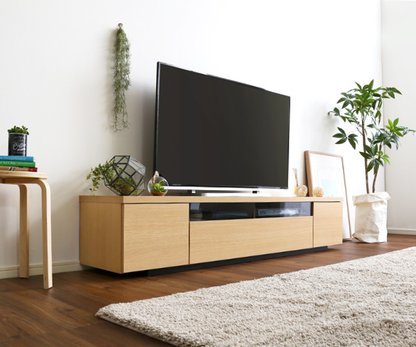 美品　テレビ台　日本製　木製 テレビ台 ローボード 幅180cm 木製 日本製 完成品 （ テレビボード TV