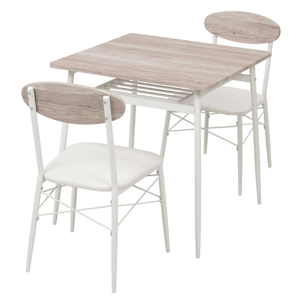 HAGiHARA（萩原） ダイニングセット 3点セット 2人用 幅70cm 座面高