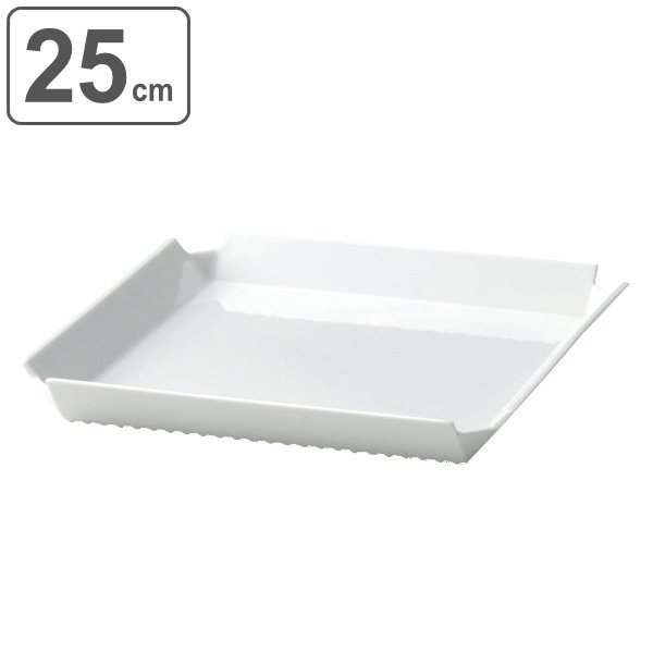 プレート 25cm M.STYLE 和心 皿 食器 和食器 強化磁器 有田焼 日本製 （ 食洗機対応 電子レンジ対応 大皿 角 スクエア ワンプレート ）