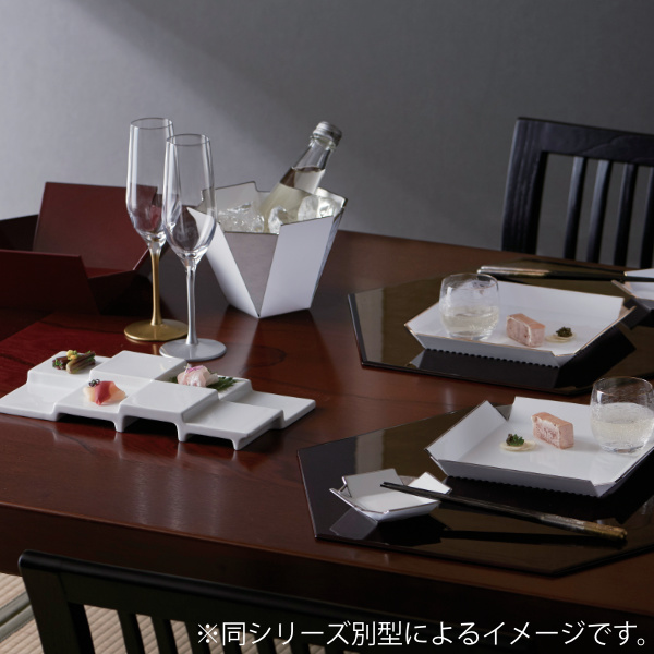 プレート 25cm M.STYLE 和心 皿 食器 和食器 強化磁器 有田焼 日本製 （ 食洗機対応 電子レンジ対応 大皿 角 スクエア ワンプレート ）の画像