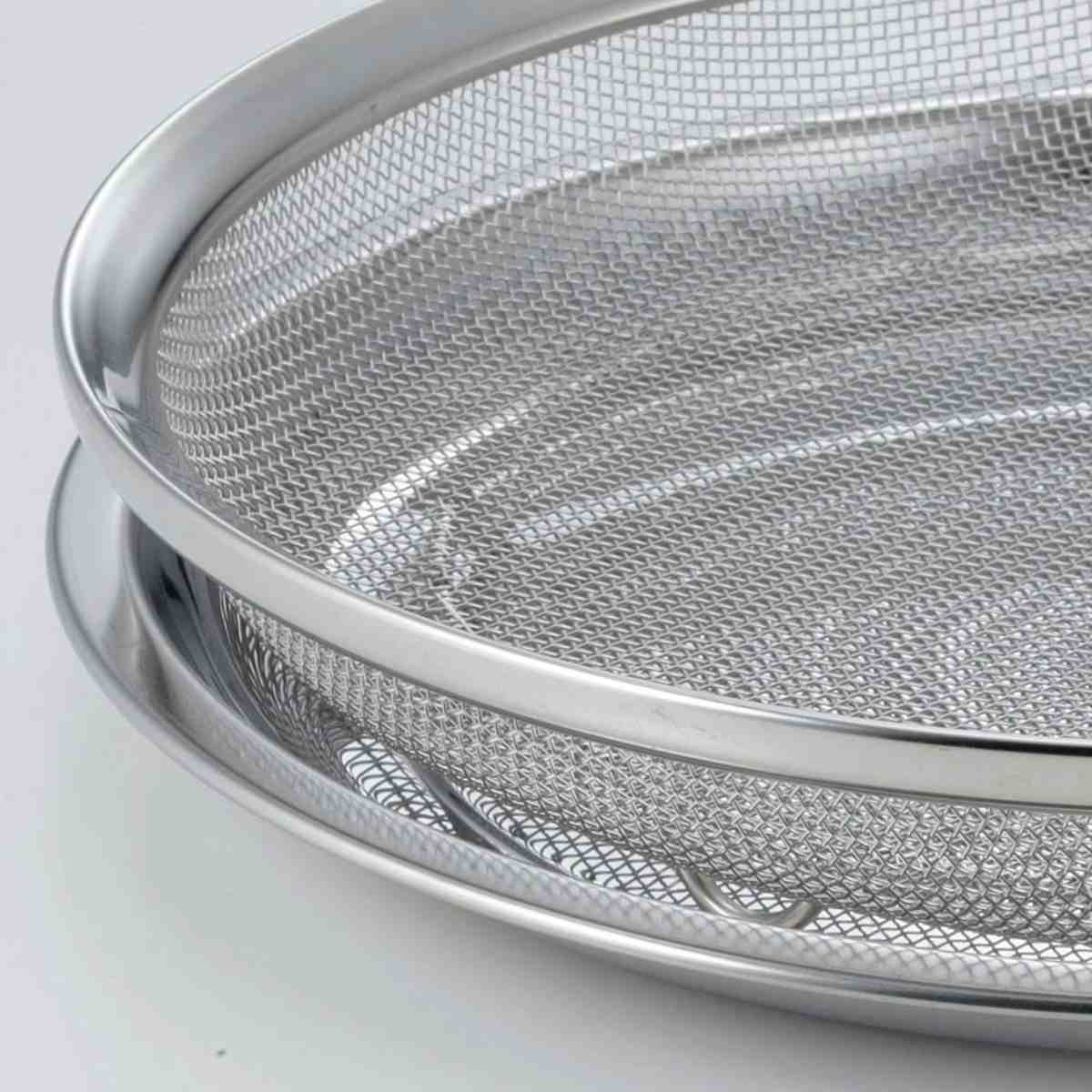 下村企販 ザル&トレー2点セット25cm 浅型 ステンレス製 日本製 （ ざる