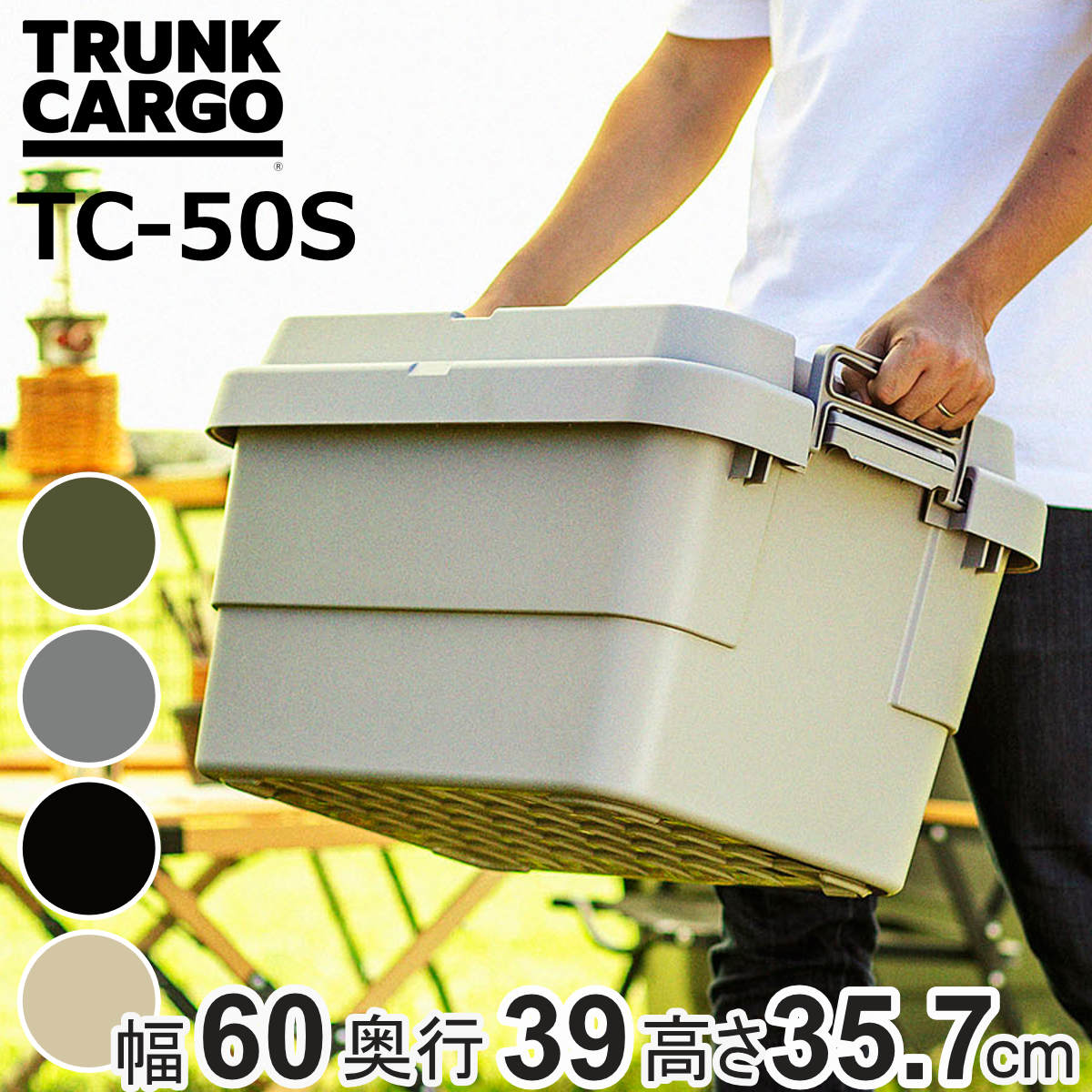 RISU（リス） 収納ボックス 幅60×奥行39×高さ35.7cm トランクカーゴ