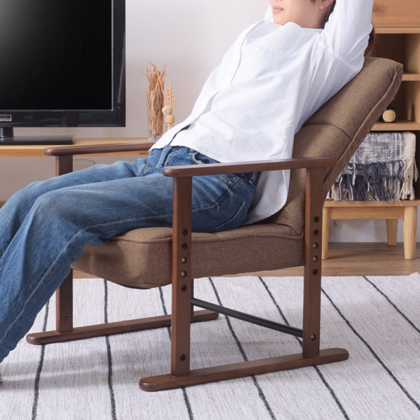 座椅子　リクライニング4段階調節可能　２脚セット（送料込み） 東谷 高座椅子 高齢者 リクライニング Sサイズ 2台セット 肘掛 疲れ