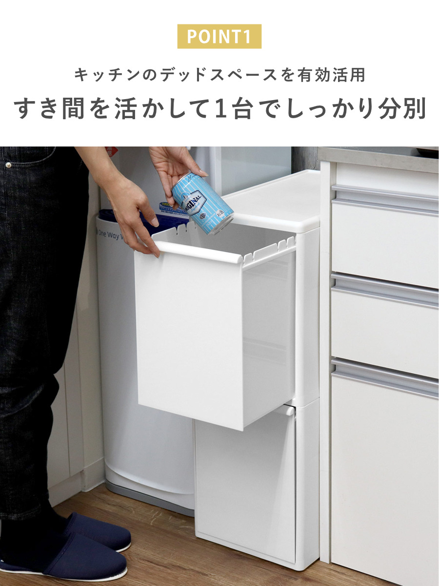 Like-it（ライクイット） ゴミ箱 50L 2段 分別 引き出しステーション 
