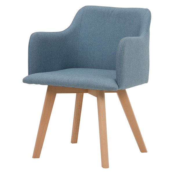 HAGiHARA（萩原） ダイニングチェア 2脚セット 座面高42cm チェア 肘掛