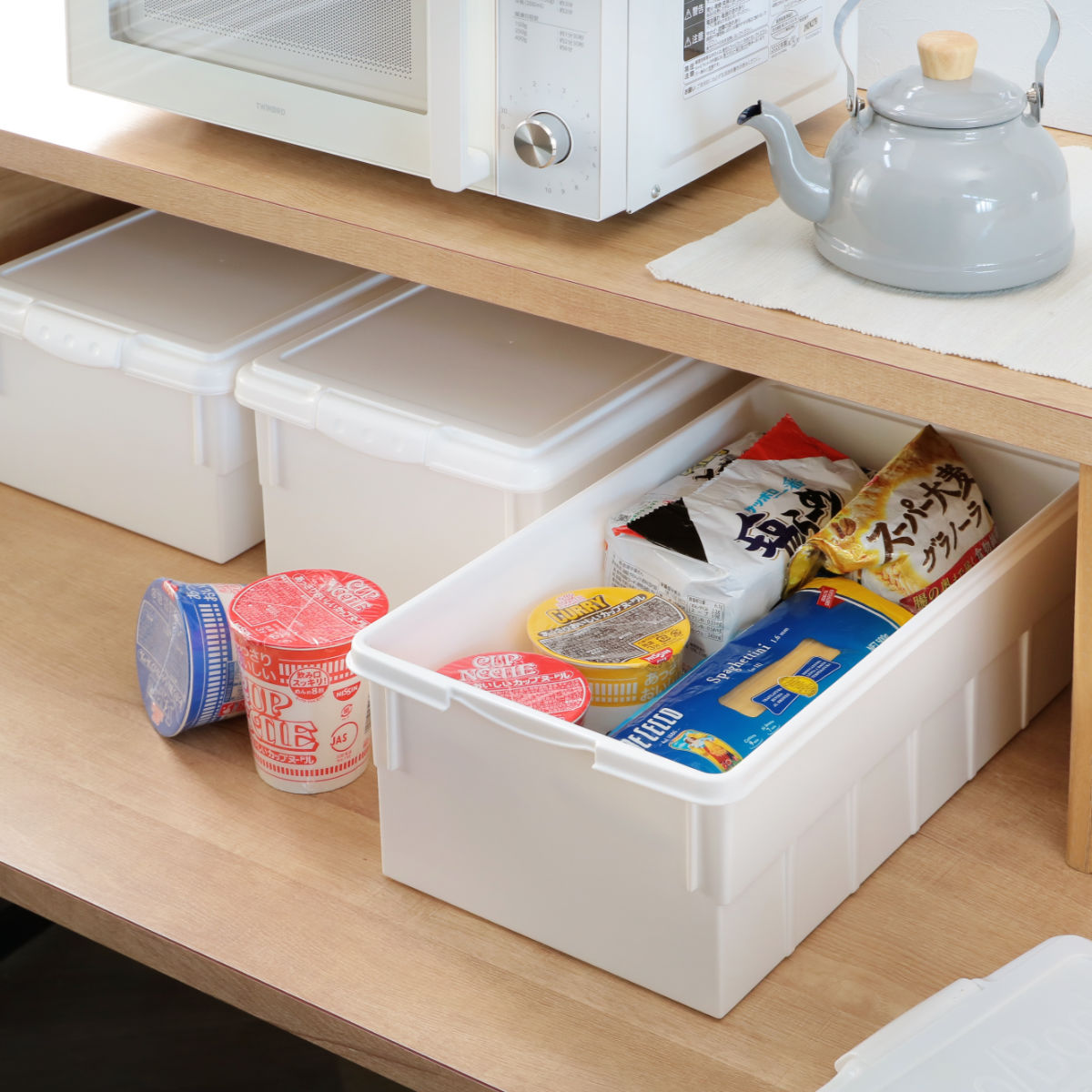 収納ボックス 幅25.9×奥行46.8×高さ16.9cm ビデオ＆ブックケース