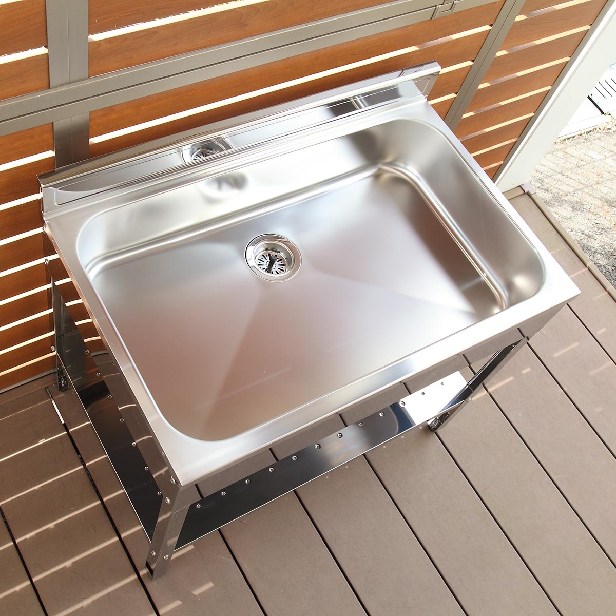 流し台 ステンレス 簡易流し台 幅85×奥行55×高さ78cm ガーデンシンク