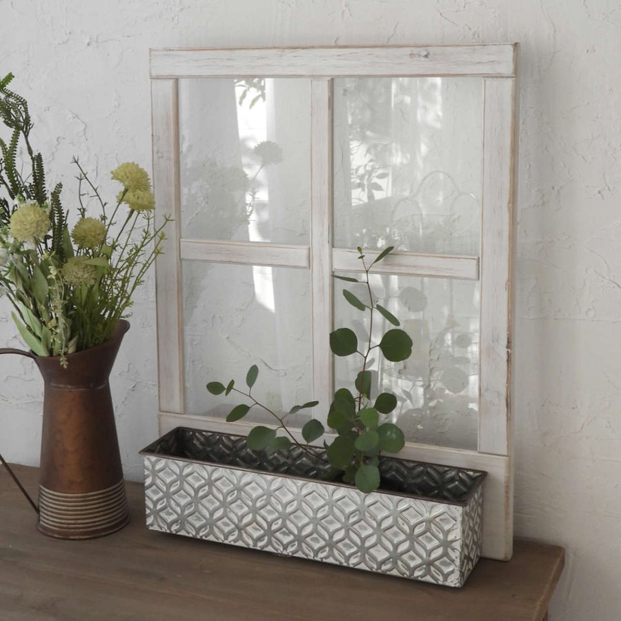 プランター 鉢植え オーナメント ウインドウメタルプランター （ 置き