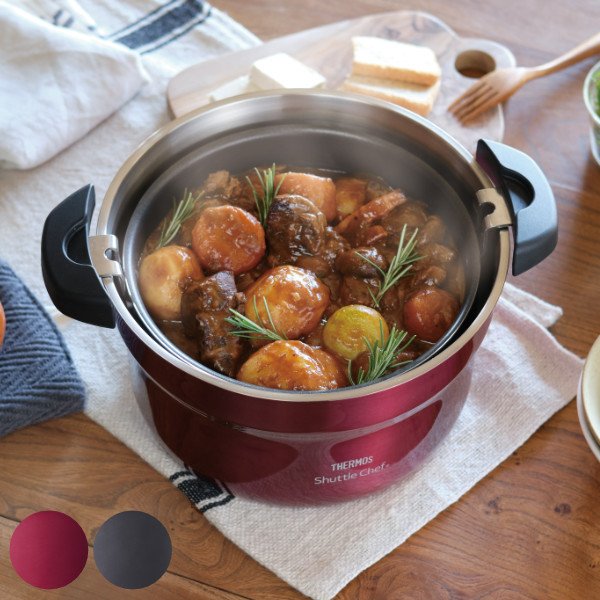 THERMOS（サーモス） シャトルシェフ 2.8L 保温調理鍋 IH対応 フッ素