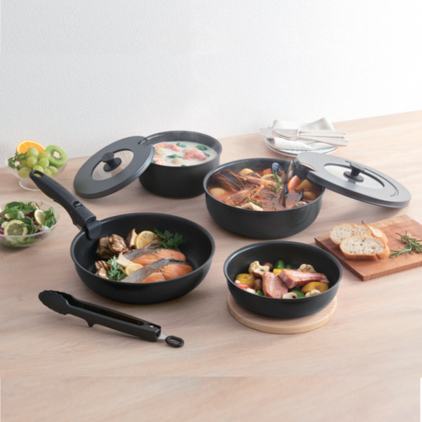 THERMOS（サーモス） 取っ手のとれるフライパン9点セット IH対応 着脱