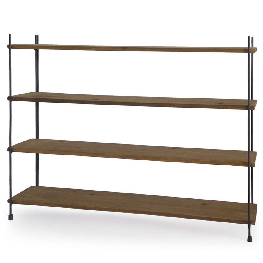 ガーデニング収納 ノックダウン４ステップラック L ディスプレイラック （ ディスプレイ ラック インテリア 置き型 小物置き 小物収納 収納 4段 ）