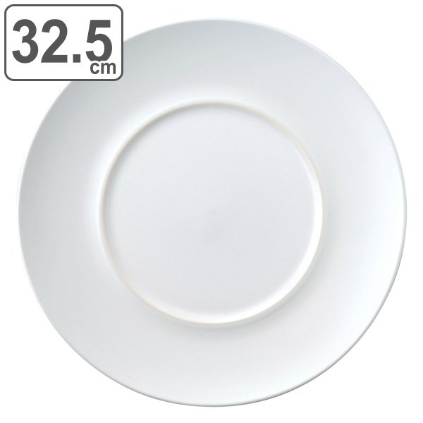 プレート 32.5cm M.STYLE スウィーツパレット 皿 食器 洋食器 磁器 美濃焼 日本製 （ 食洗機対応 電子レンジ対応 大皿 丸 ラウンド プラター 太リム ）